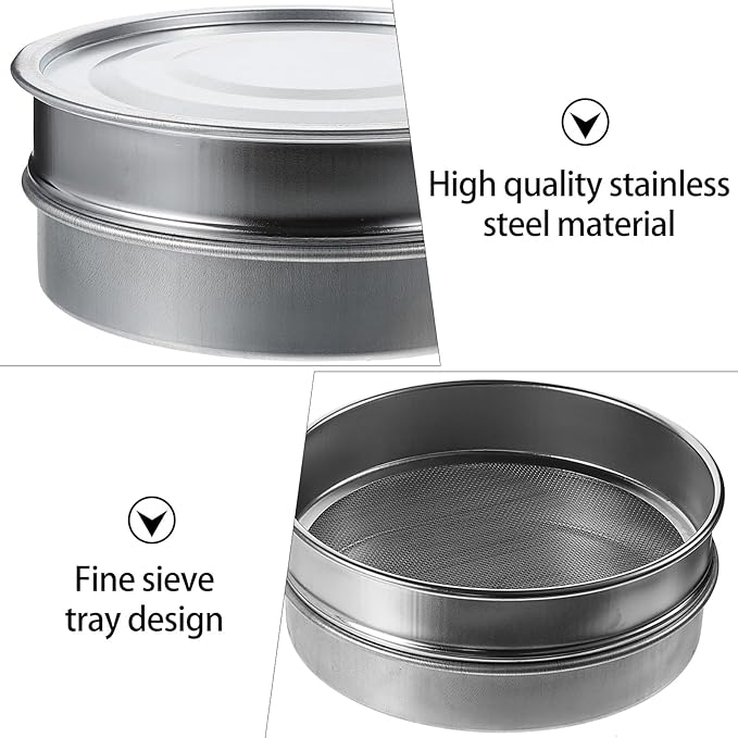 ARTIBETTER Stainless Steel Sprouting Tray Kit Set with Fine Wire Mesh and Base Lid for Seed Germination Easy Growing Sprout Trays for Gardening Healthy Planting Supply at Home and Office