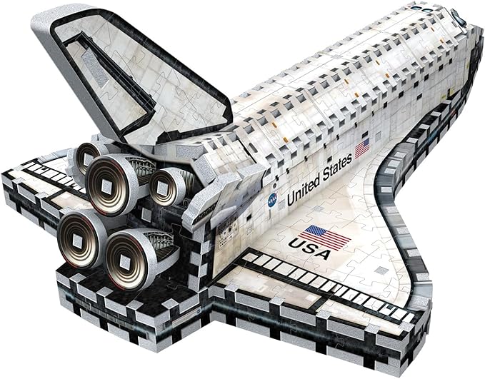 Wrebbit3D Space Shuttle Orbiter 3D Puzzle | 435 Jigsaw Puzzle Pieces | Build a Space Exploration Vehicle and Discover New Worlds