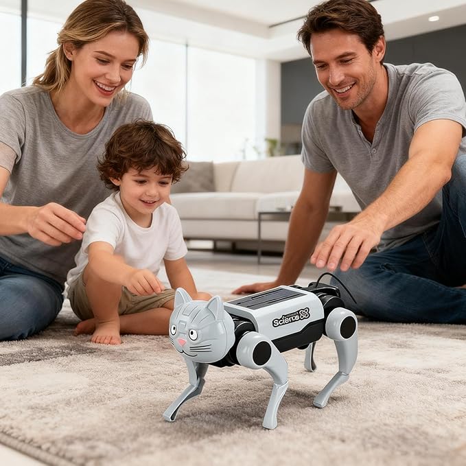 Robot Dog - Solar Powered Educational Learning Kit | Interactive Robotics Toy | Robot Dog Toy for Kids & Adults, Boys & Girls, Birthday & Holiday Parties