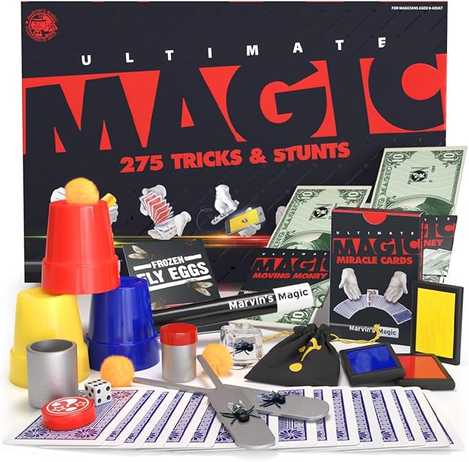 Marvin's Magic - 275 Ultimate Magic Tricks - Full Set - Kids Toys for Birthday - 275 Mind-Blowing Tricks & Illusions Included - Age 8+