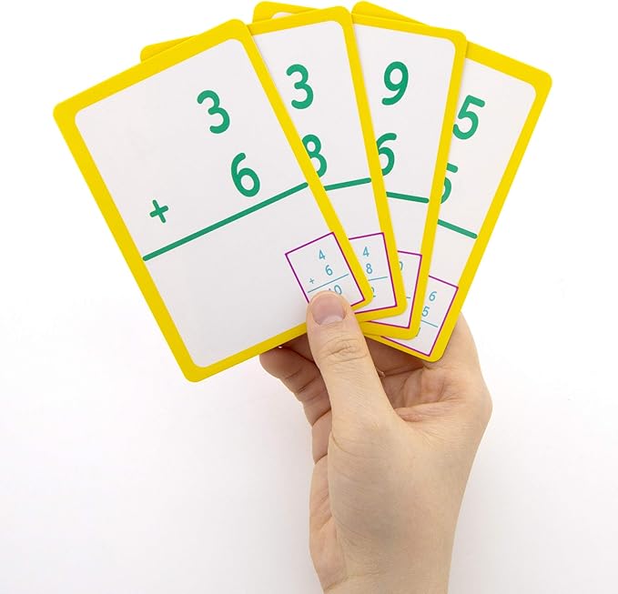 BAZIC Products Addition Flash Cards, Numbers Math Flashcards Game at School Home, Problem Solving (36/Pack), 24-Packs