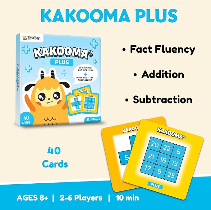 Kakooma Plus – Addition & Subtraction Puzzle Game for Fact Fluency – Fun Math Challenge for Grades 1-4
