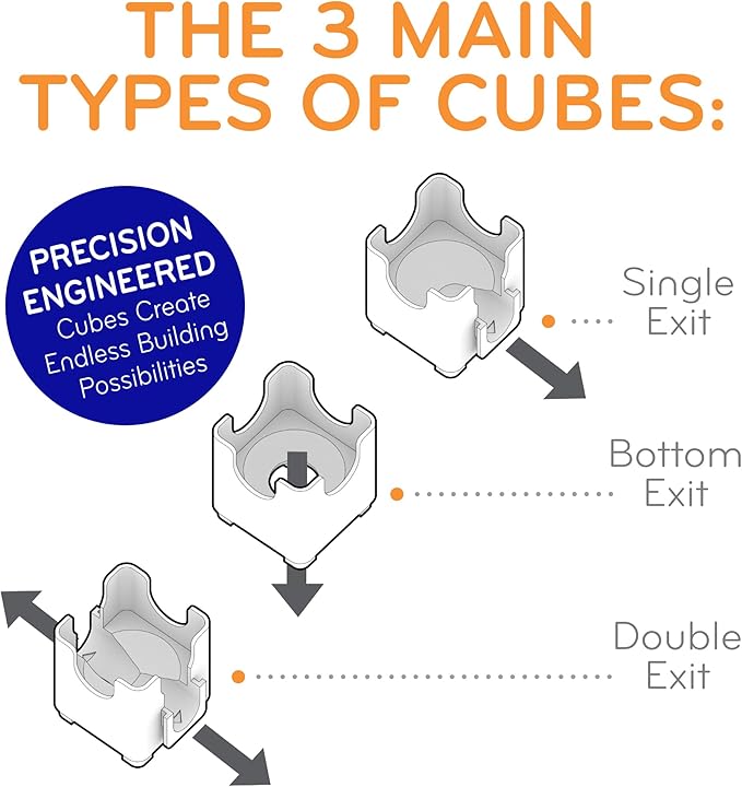 MindWare Q-BA-Maze Super Race Set – STEM Marble Run Building Kit for Kids Ages 6+, Turbo Launcher & Creative Engineering Challenge