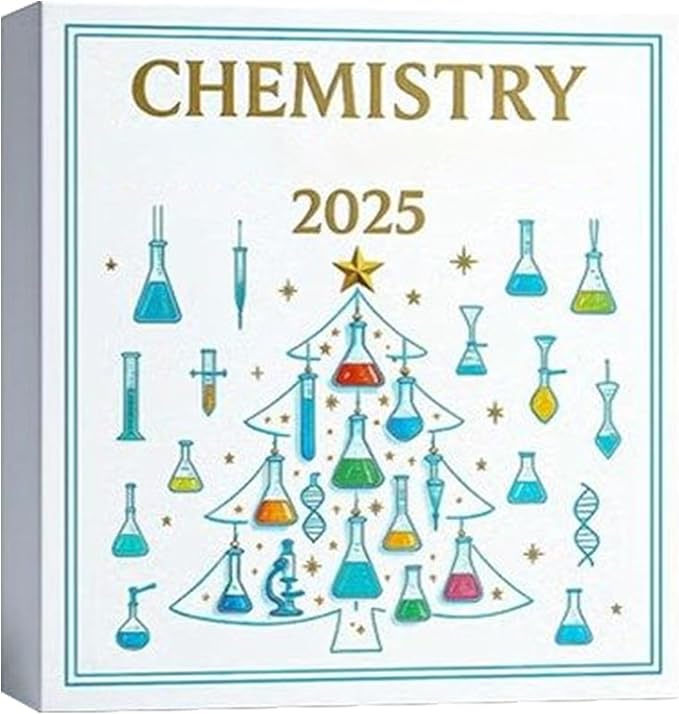 24 Day Chemistry Holiday Science Kit 2D Acrylic Ornaments Daily Science Activities Hands-on Learning Educational Entertainment For Home Decorators Front Door Room Bedroom Wall Mantel