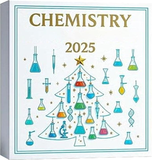 24 Day Chemistry Holiday Science Kit 2D Acrylic Ornaments Daily Science Activities Hands-on Learning Educational Entertainment For Home Decorators Front Door Room Bedroom Wall Mantel