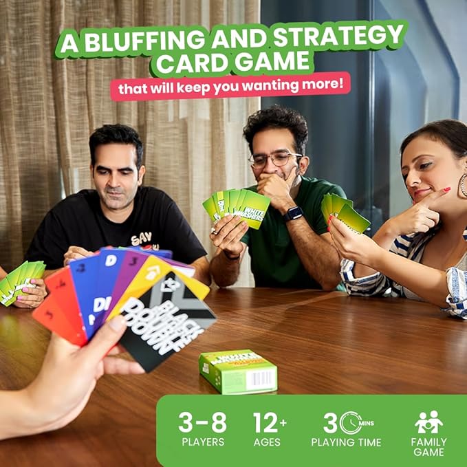 Card Game - White Washers, Bluffing & Strategy Game for All Ages, Christmas Stocking Stuffers, Fun Family & Party Game for Teens & Adults, Perfect for Ages 12, 13, 14 & Up (3-5 Players)