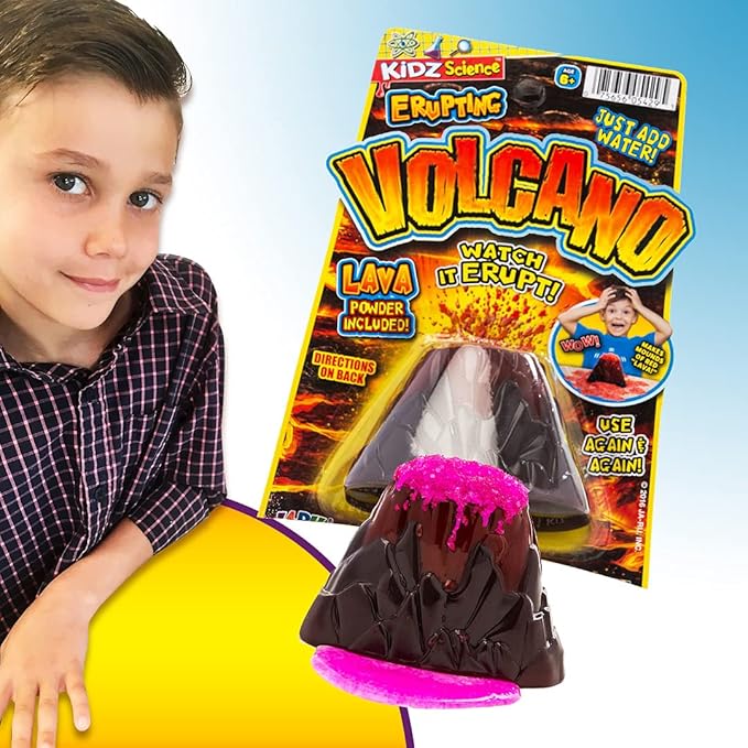 2Chill Small Erupting Volcano Toy (12 Pack) Kids Volcano Science Kit, Educational STEM Toy, Science Experiment Set, Birthday Party Favors & Classroom Prizes. 5429-12p