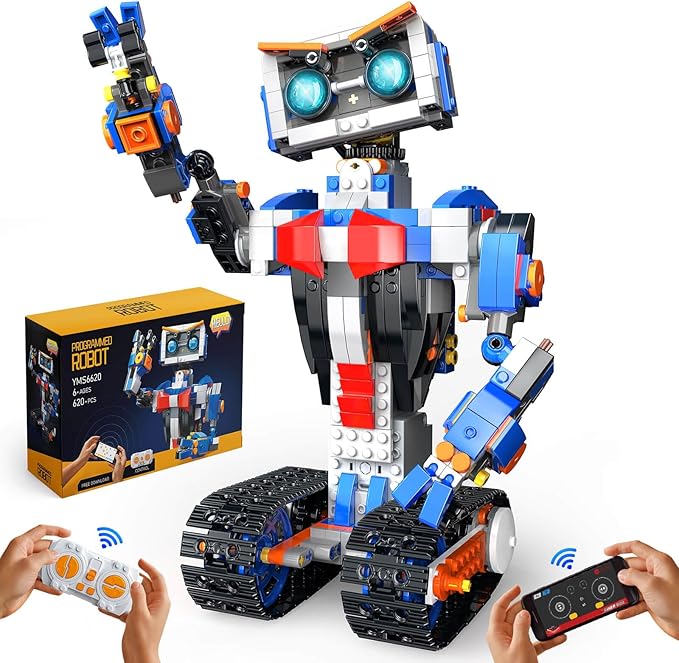 PIKARO Robot Robotics for Kids Ages 8-12 Boys Girls with App & Remote Control, stem Toys for Boys Age 8-13, Build Your Own Robot STEM Building Sets Toys, Birthday (623 PCS)