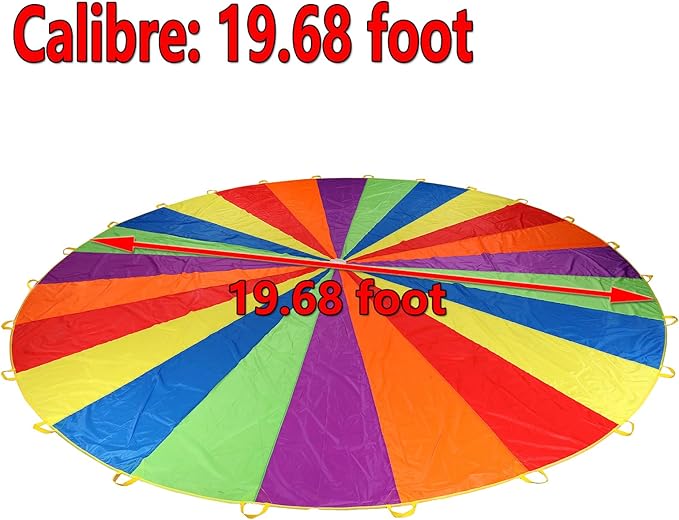 Sonyabecca Play Parachute for Kids Tent Cooperative Team Building Birthday Games (20ft)