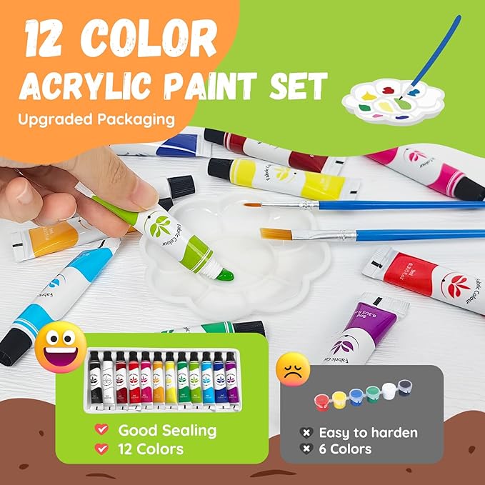 PLANTMEW Paint & Plant Flower Growing Kit for Kids - Fun Kids Gardening Set - Unique Birthday, Crafts & Arts, Gardening Gifts for Girls & Boys, Ages 5, 6, 7, 8-12 Years Old