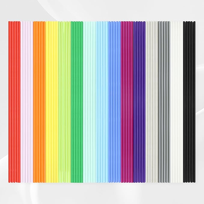 PCL Filament Strands for 3Doodler Start+ 3D Pen, Low Print Temperature Filament Only Fit for 3Doodler Start 3D Pen，PCL Filament by MIKA3D (15 Colors)
