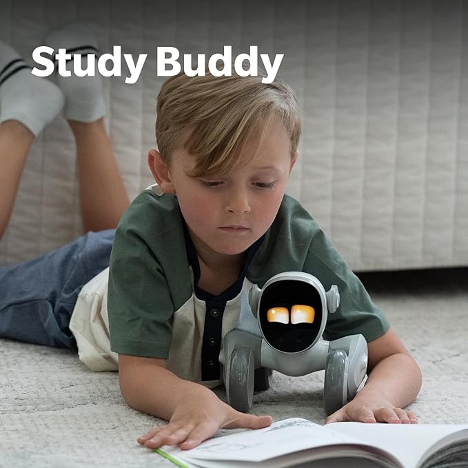 Robot Pet Dog ChatGPT-4o Smart AI-Powered Companion Voice & Gesture Control, Real-Time Interaction Robotics Toys for Kids, Home Monitoring - Includes Charging Dock