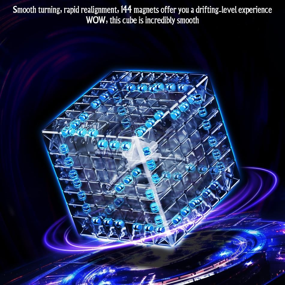 Bukefuno MoYu Meilong 7x7 M V2 Magnetic Speed Meilong M 7x7 Puzzle Cube MFJS 7x7 M V2 Magic Cube Stickerless Moyu 2023 Meilong 7x7x7 M Magnetic Cubing Classroom 7x7 M Speed Toys - Image 6
