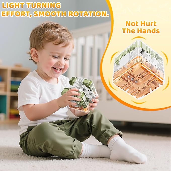 3D Cube Puzzle for Kids 5-8 8-12, Color-Match Game, Education Sensory Toys Birthday Gift for Kids Adults 5 6 7 8 9+ Years Old Boys