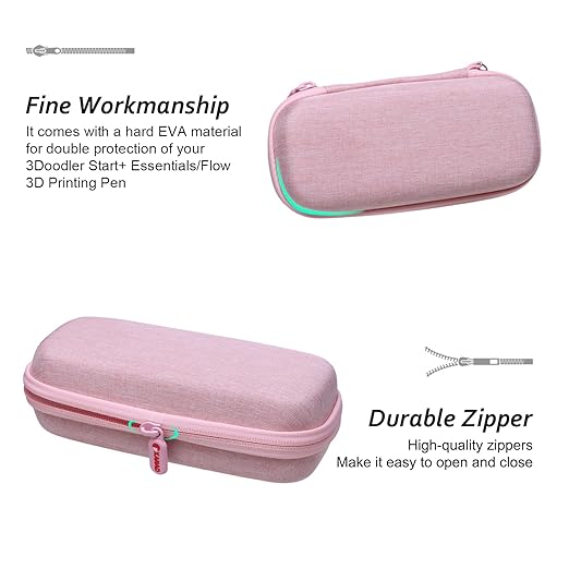 XANAD 3D Pen Case Compatible with 3Doodler Start+ Essentials/Scrib3D P1 Advanced/MYNT3D 3D Printing Pen for Kids, Pink
