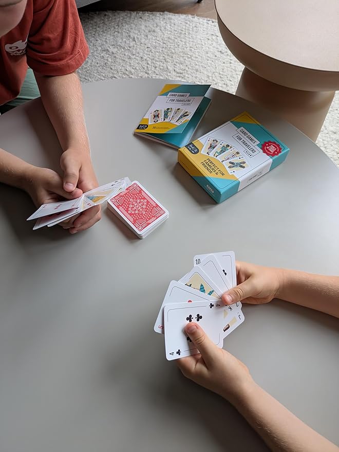 Card Games for Travelers | 30 Fun Classic Games & 2 Custom Decks | Ideal Gift for Kids (4+) & Travelers | Family Game Night Stocking Filler