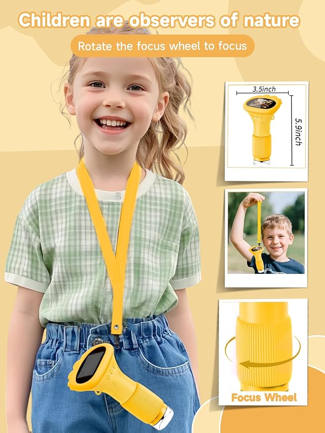 Microscope for Kids, 1000X Handheld Digital Miniscope with 2.0" Screen, Portable Pocket Microscope Education Toys Christmas Gifts for Age 3 4 5 6 7 8 9 10 Girls Boys
