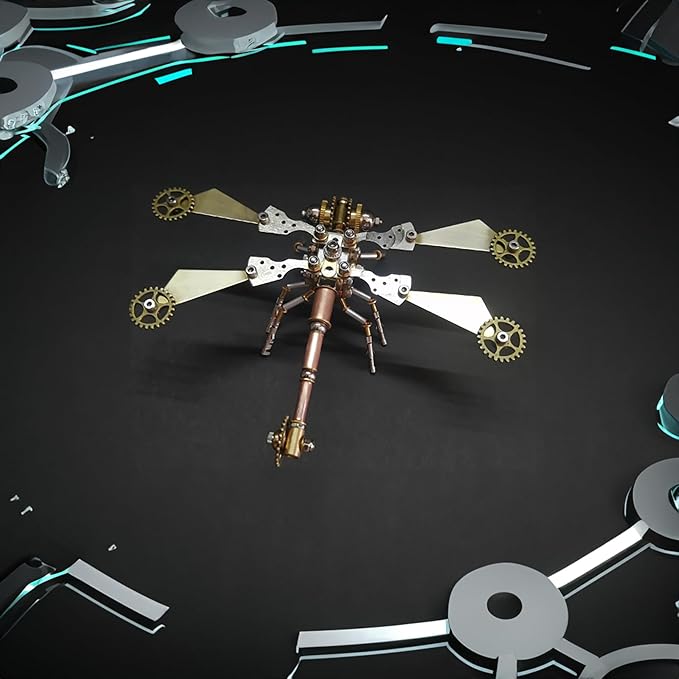 Mechanical DIY Kits Puzzle Dragonfly Model Handmade Personalized Gifts Adult Craft Kits,Metal Building Hobby Kits DIY Projects Arts and Crafts, Cool Ideas for Birthday(Gear Dragonfly)