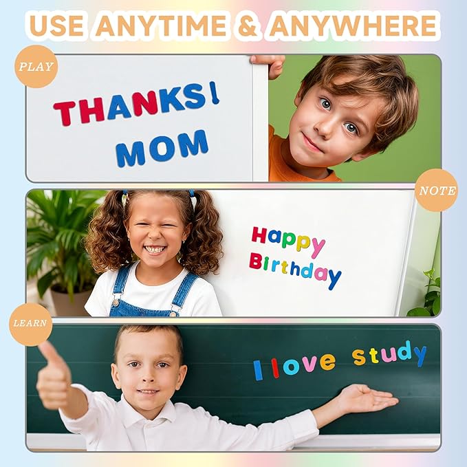 Classroom Magnetic Alphabet Letters ABC Magnets for Toddlers 1-3 Refrigerator 238 Pcs Double - Side Magnetic Letter Board for Preschool Toddler Spelling and Learning