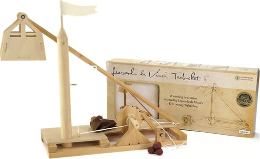 PATHFINDERS Leonardo da Vinci Trebuchet STEM Kit – Build Your Own Medieval Siege Engine – Educational Wooden Model for Teens & Adults, DIY Engineering Project, Science Experiment Gift