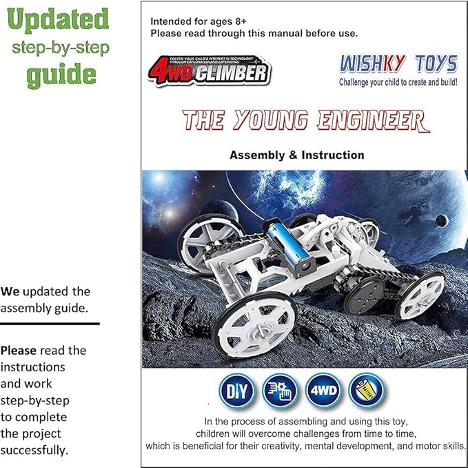 WISHKY STEM Toys, Science Kit for Young Engineer, Stem Projects for Kids Ages 8-12| Mechanical Toys, Ideal Birthday for Boys & Girls Aged 8-14
