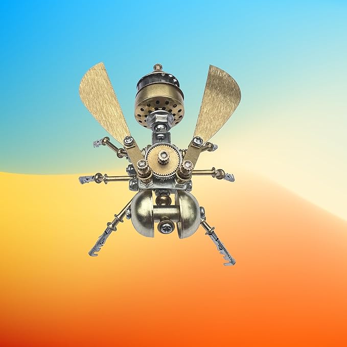 3D Steampunk Metal Puzzle Insects Model Bug Mechanical Making Kit,DIY Projects Craft Kits for Adults,Hobby Kit Funny Ideas Birthday (Little Bee -B)