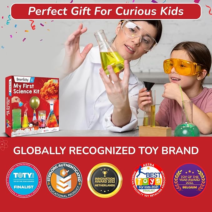 Smartivity My First Science Experiment Kit for Kids Ages 6, 7, 8, 9, 10, 11, 12 Years | 50+ Experiments I Christmas, Birthday Gift I Science Projects for Boys & Girls, STEM Toys for 6 to 12 Years
