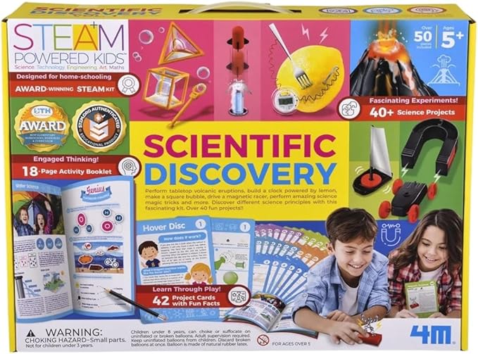 4M STEAM Powered Kids - Scientific Discovery, Bumper Pack of Science and Activity Kit for Children Ages 5+