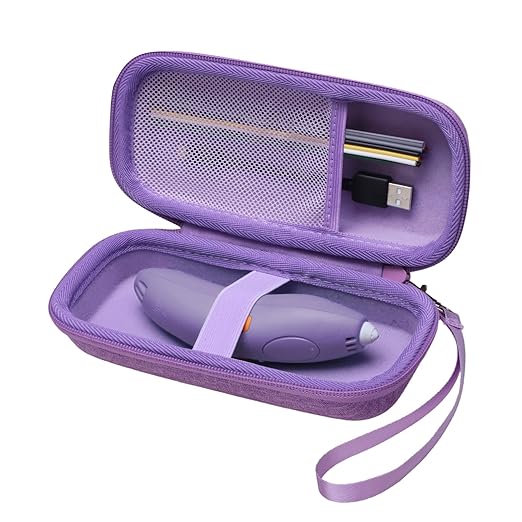 XANAD 3D Pen Case Compatible with 3Doodler Start+ Essentials/Scrib3D P1 Advanced/MYNT3D 3D Printing Pen for Kids, Purple