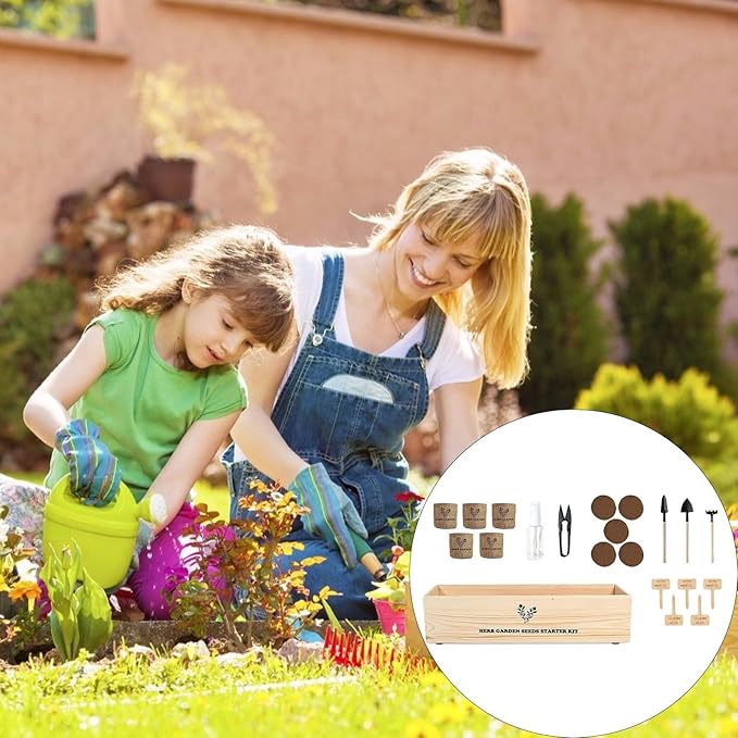 Indoor Tree Planting Kit Bonsai Starter Set with Pots, Nutritional Soil Discs & Tools Gardening Women Men Mom Dad Beginner Grow Guide Included