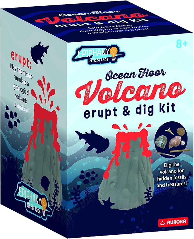 Aurora® Toys Educational Epiphany STEM Labs™ Ocean Floor Volcano Erupt & Dig Kit Toy - Engaging Toy for Scientific Discoveries - Great for Classrooms or Group Learning Environments - 1 Set