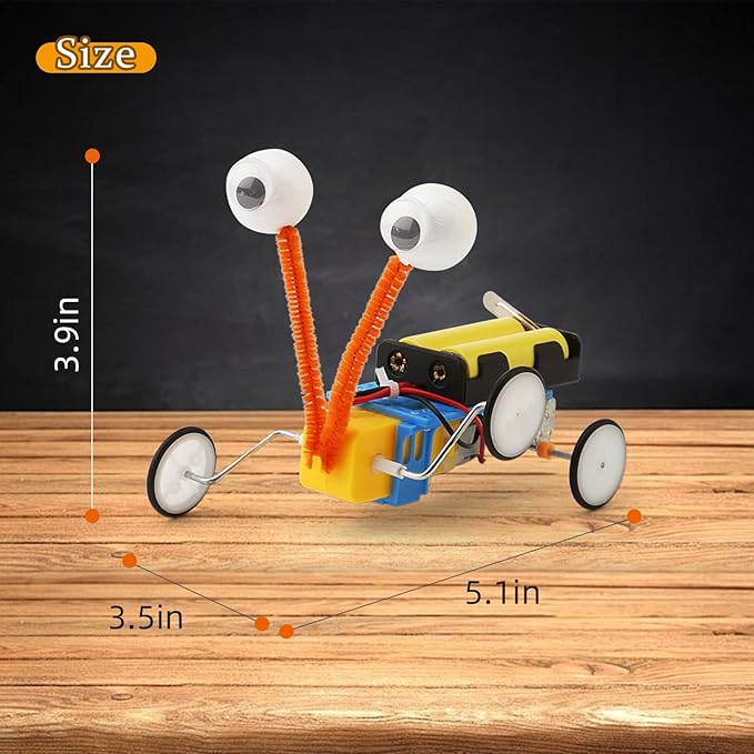 4 Set Bulk Robot Kits for Kids 8-12, STEM Crafts Robotics Science Projects STEM Toys for Boys Girls, Electronics Building Craft Kit Classroom Activities 1st 2nd 3rd Grade 8 9 10 11 12 Year Old