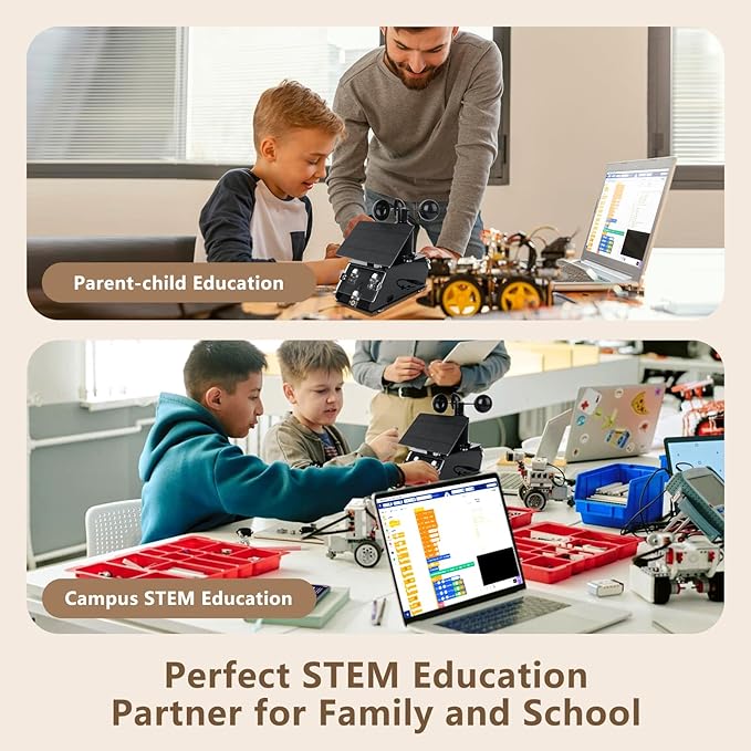 Science Kits for Kids Age 12+, ACEBOTT IoT Weather Station Kit Indoor Outdoor, STEM Kits with 8 Sensors & Solar Panel, Compatible with ESP32 Arduino IDE, Electronics Coding Kits for Teens & Adults