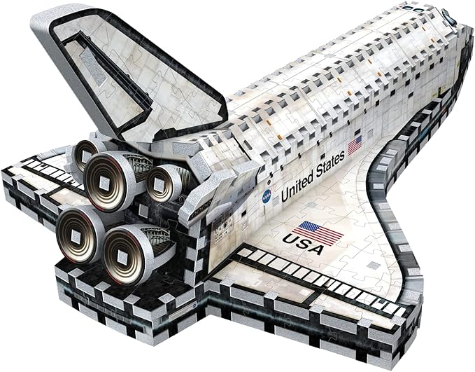 Wrebbit3D Space Shuttle Orbiter 3D Puzzle | 435 Jigsaw Puzzle Pieces | Build a Space Exploration Vehicle and Discover New Worlds