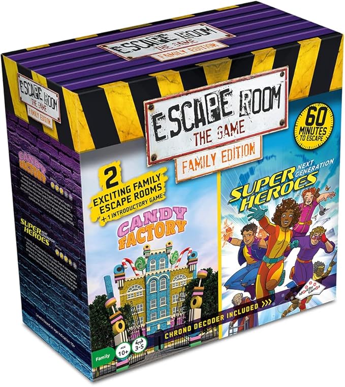Identity Games [www.identity games.com] Escape Room The Game, New Family Edition - with 2 New Exciting Escape Rooms | Solve The Mystery Board Game for Family, Kids & Teens (English Version)