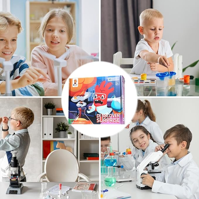 Children's Science Kit - STEM Chemistry Experiments, Fun Hands On Lab Activities, Educational Learning Toy for Kids Home School Classroom, Interactive Science Set, 132 Experiment Projects