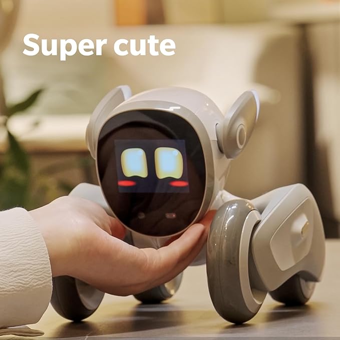Robot Pet Dog ChatGPT-4o Smart AI-Powered Companion Voice & Gesture Control, Real-Time Interaction Robotics Toys for Kids, Home Monitoring - Includes Charging Dock