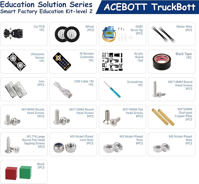 ACEBOTT Robotics for Kids Ages 12+, 2 in 1 Smart Robot Car Kit Compatible with Arduino & Scratch, STEM Toys Coding Robot Kit for STEM Classroom & Home Education, Gifts for Kids and Teens
