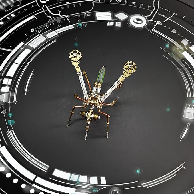 Mechanical 3D Steampunk Metal Puzzle Insects Mosquito Model Personalized Gifts Mind Relaxation Building Project Cool for Birthday (Mosquito)