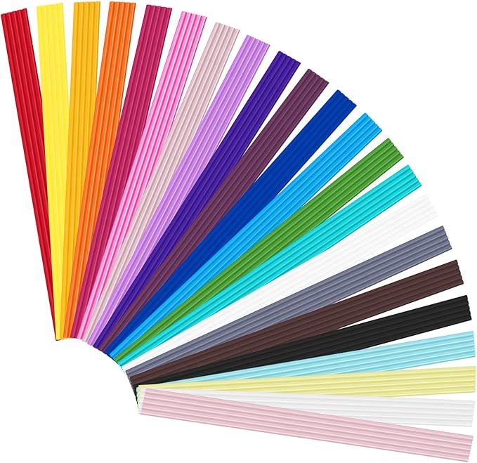 22 Colors 3D Printing Filament Refill for 3Doodler Start+ 3D Pen, Safe Low Print Temperature PCL Filament 2.5mm Thick, Premium 110pcs Total 1650cm Refill Pack Only Fit for 3Doodler Start+ Pen