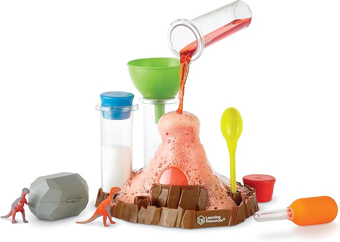 Learning Resources Fizzy Volcano - 13 Pieces, Ages 4+, Preschool Science Lab Kits, Experiments STEM Toys for Kids, Classroom Must Haves