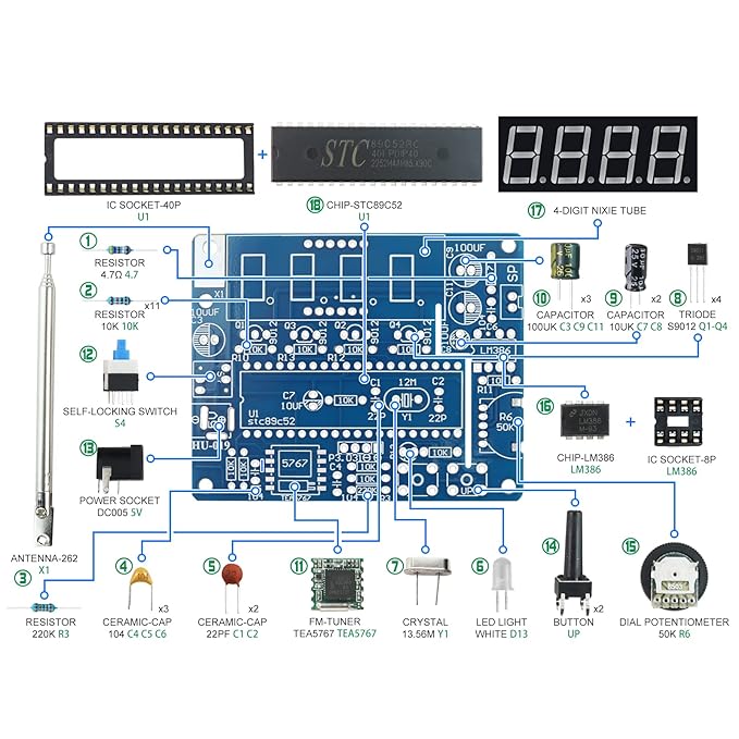 Soldering Practice Electronic Kit Project 51 SCM Kit