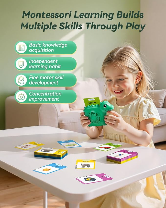 Upgraded 510 Words Talking Flash Cards for Toddlers 1-3, First Words for Language Development, Montessori Learning Toys, Autism Speech Therapy & Sensory Learning Gifts