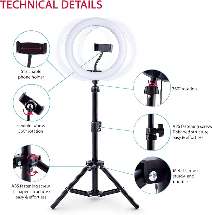 So DIY TikTok Instagram YouTube Ring Light with Green Screen and Phone Mount Tripod. Studio Creator Influencer Video Creator Kit