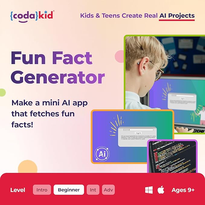 CodaKid AI Coding Courses – Award-Winning STEM Program for Kids & Teens - Learn Artificial Intelligence, Game Design, and Computer Programming with Fun Hands-On Projects and Live Online Mentoring
