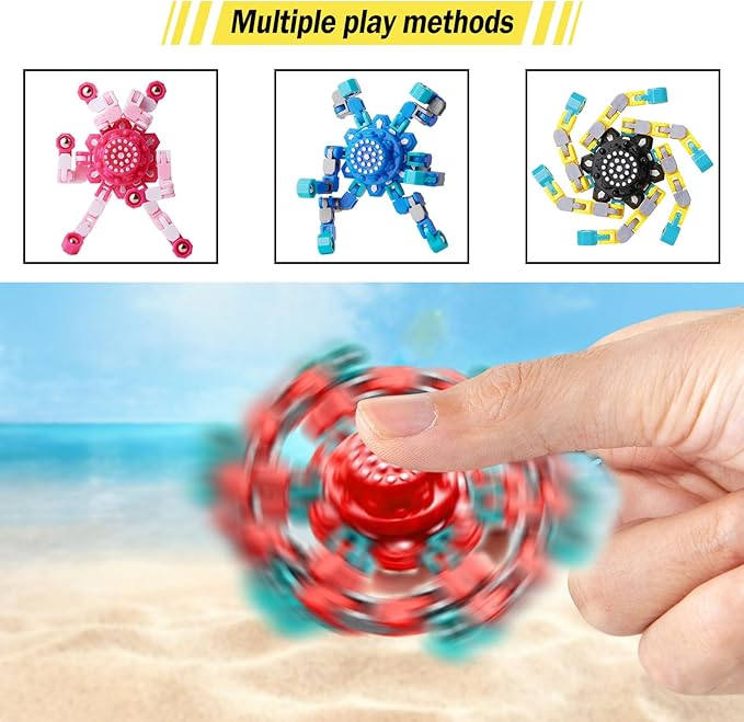 Fidget Toys, Transformable Fidget Spinners,Autism ADHD Stress Relief Sensory Toys for Boys and Girls Age 8-12 (Transformable Fidget Spinners -8 PC)