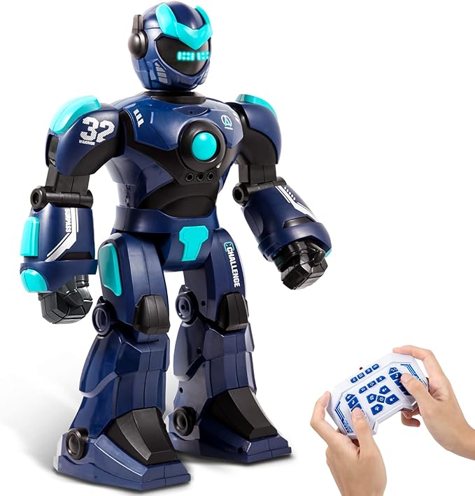 RC Robot Toy for Kids Remote Control RobotToy, Smart Gesture Sensing Rechargeable & Programmable Robot Walking Dancing Singing Chirstmas Gift for 3-15 Years Old Boys Girls