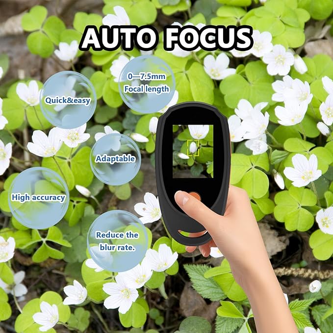 Handheld Digital Microscope,Portable Magnifying Glass with 2.0" IPS Color Screen,500x Magnification,2.0MP,Digital Magnifier with Automatic Focus,Compatible with Windows and Mac OS