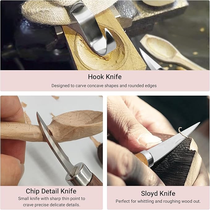 Wood Whittling Kit with Basswood Blocks Sets for Adults and Kids Beginners,Carving Set Includes 3pcs Widdling Knife & 8pcs Blocks & Gloves,Gifts for Christmas,Children's Day,Fathers Day,Mothers Day