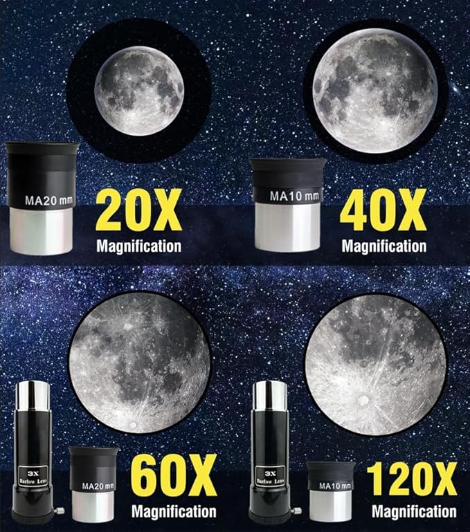 SpectrumOI Telescope for Kids, Telescope for Adults Astronomy Gifts for Kids 8-12 - Premium Refractor 70mm Aperture with Carry Bag and Phone Holder
